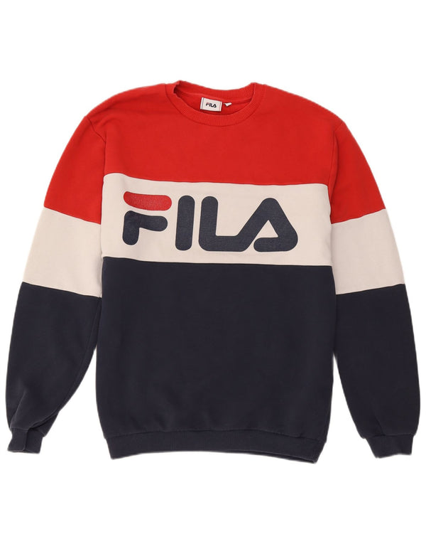 Fila Herre grafisk sweatshirt Jumper Medium Flerfarvet Colourblock Bomuld
