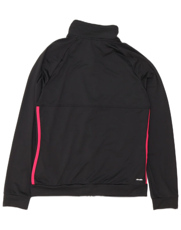 Adidas Womens Climalite Oversized træningsdragt topjakke UK 8/10 Small Black