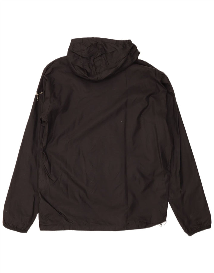 Puma Mens Hooded Rain Jacket UK 40 Large Black Nylon