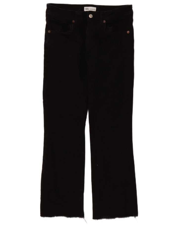 ZARA Womens Cropped Jeans EU 40 Medium W30 L25 Black
