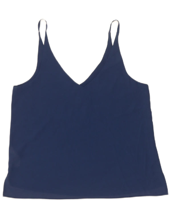 Topshop Damen Cami Top UK 10 Small Marineblau Polyester