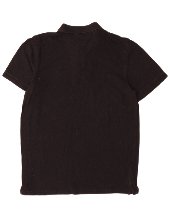 Jack & Jones Mens Polo Shirt Medium Black Cotton