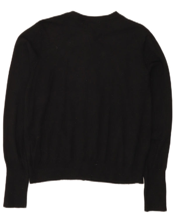 Marks & Spencer Krótki sweter damski UK 12 Średni czarny wiskoza