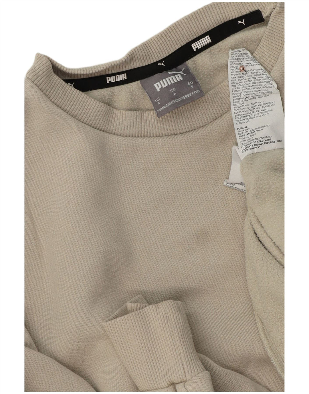 Felpa da uomo Puma Maglione piccolo in cotone beige