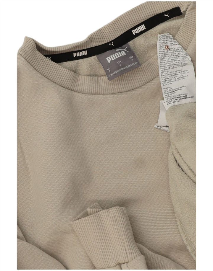 Felpa da uomo Puma Maglione piccolo in cotone beige
