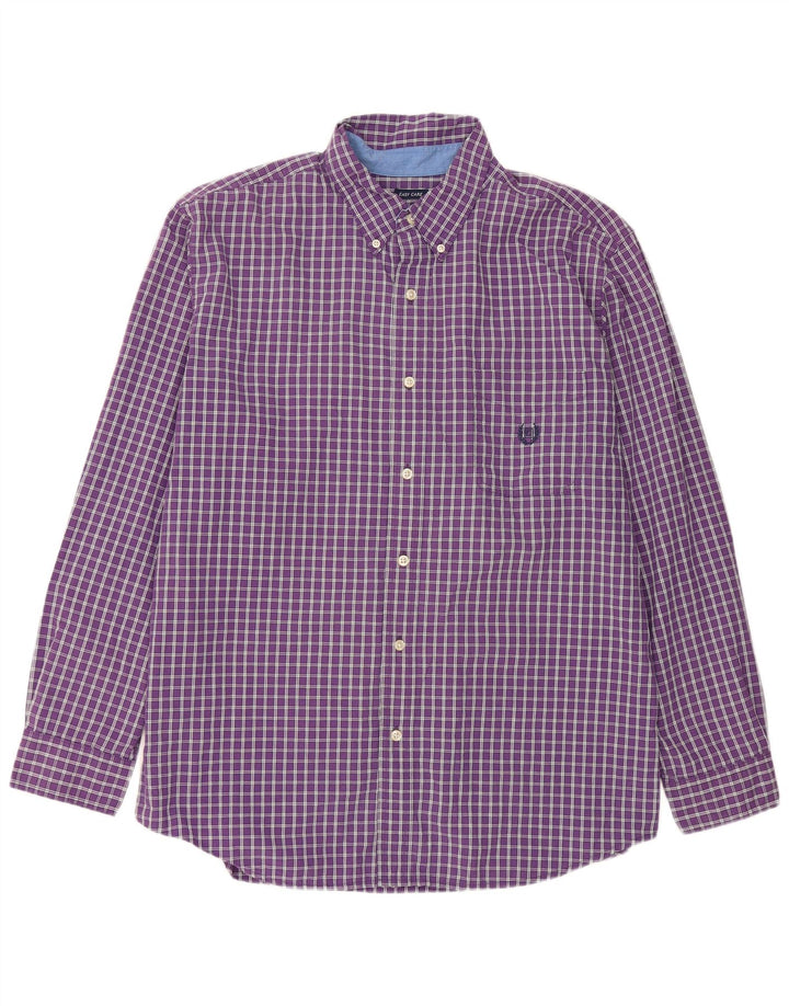 Camisa masculina CHAPS XL roxo xadrez algodão