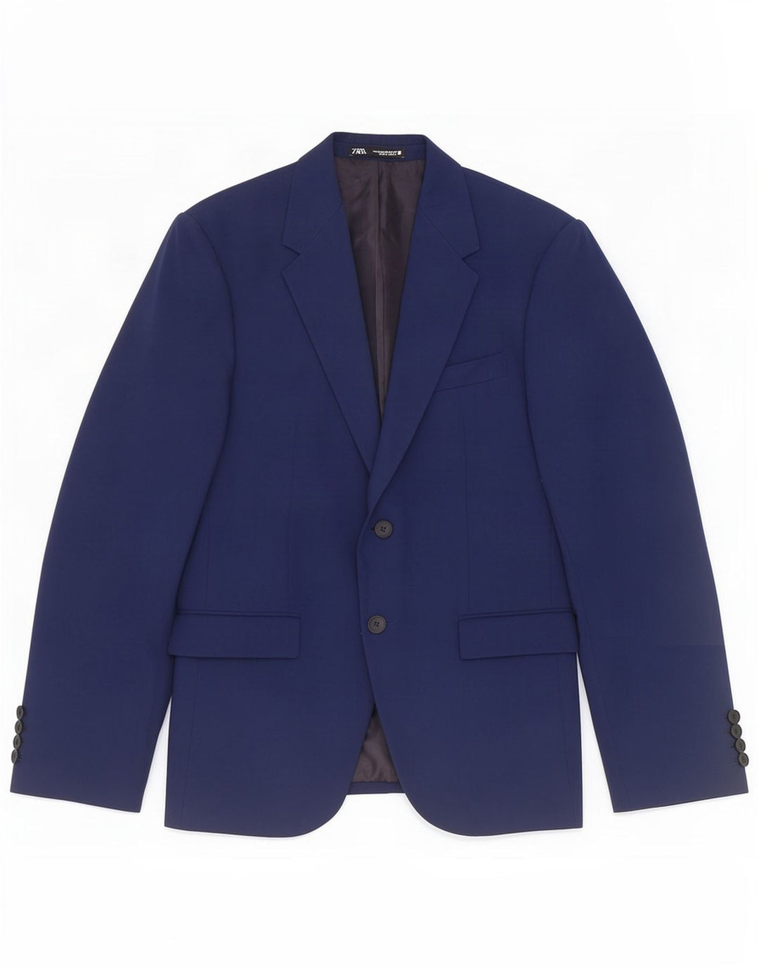 Jaqueta blazer masculina Zara com 2 botões UE 48 médio azul marinho