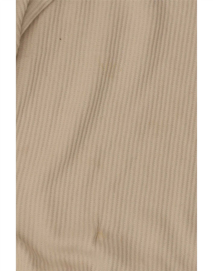 Reebok Mens Top Long Sleeve Medium Beige Cotton