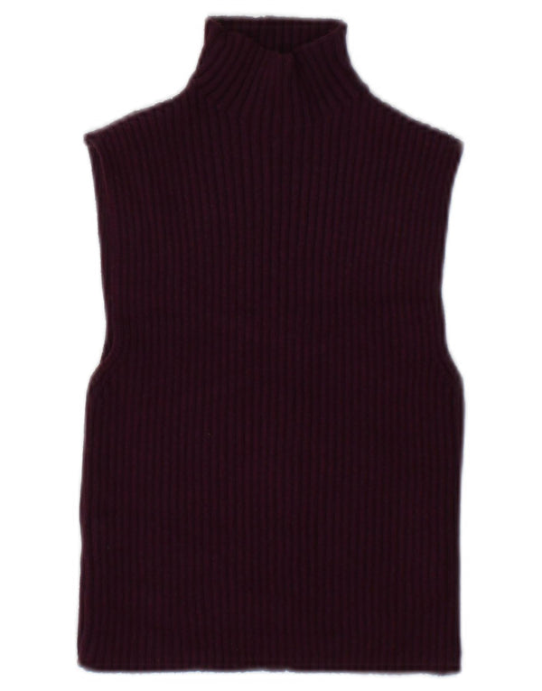 Zara Damen Crop Vest Top UK 10 Small Burgund Viskose