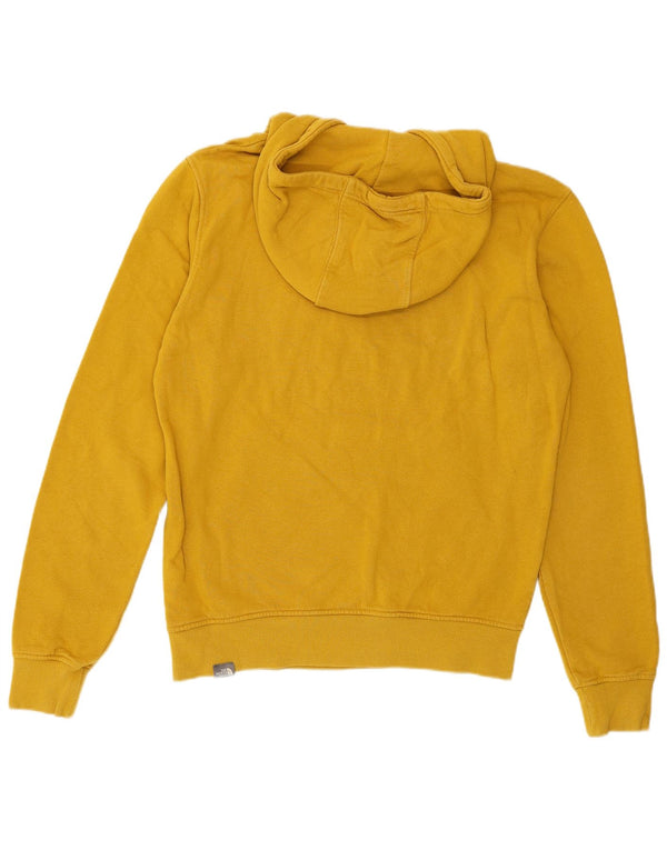 The North Face Mens Graphic Hoodie Jumper Small Yellow Cotton