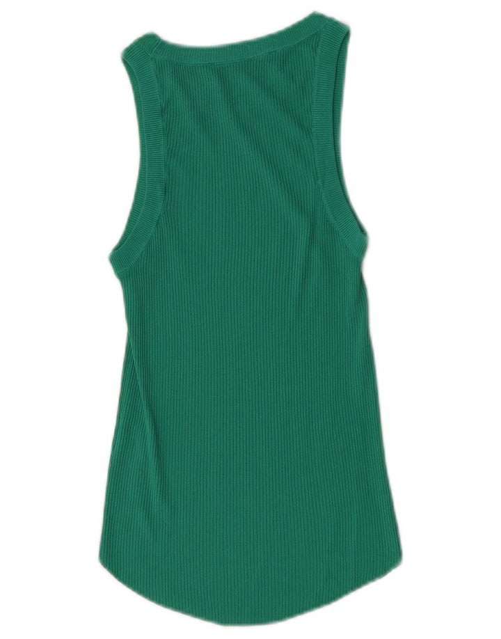 ZARA Womens Vest Top UK 8 Small Green Viscose