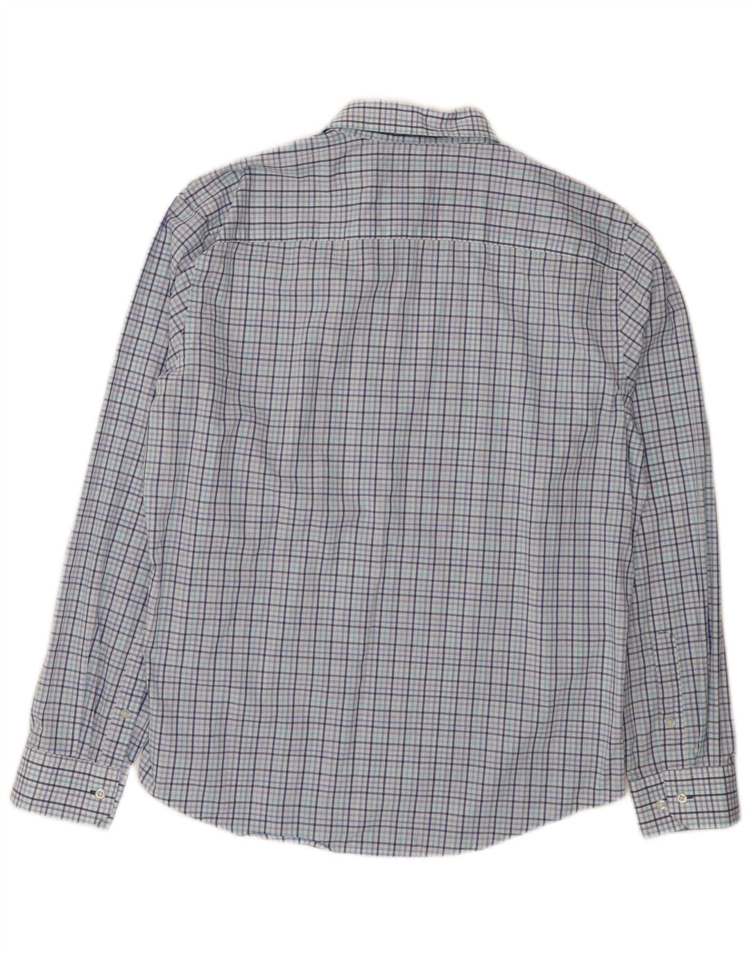 Izod Mens Shirt Size 16 1/2 Large Blue Check Cotton