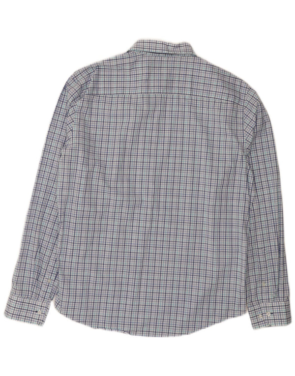 Izod Chemise Homme Taille 16 1/2 Grand Coton à Carreaux Bleu