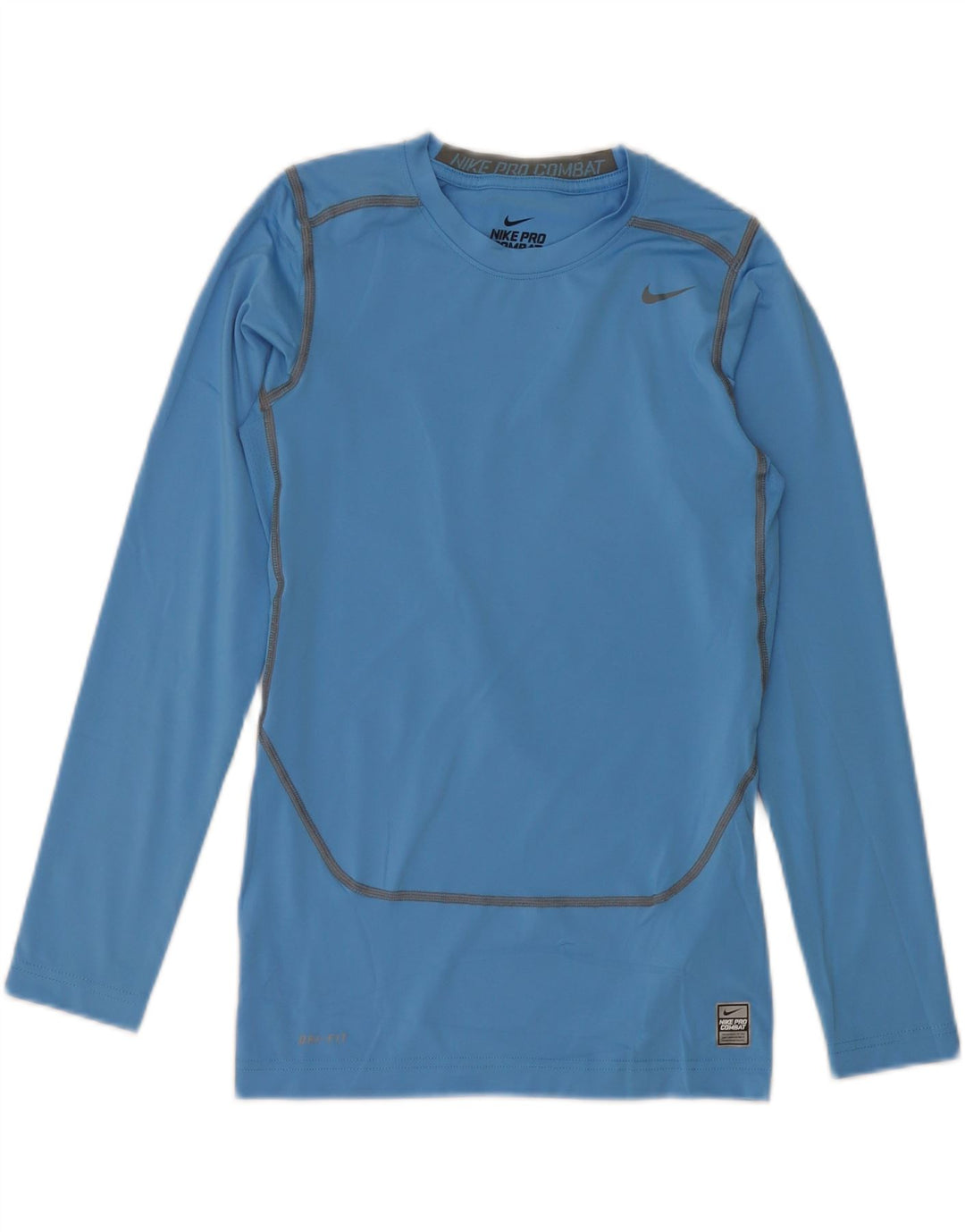 NIKE Boys Dri Fit Top Long Sleeve 13-14 Years XL Blue Polyester Vintage Nike and Second-Hand Nike from Messina Hembry 