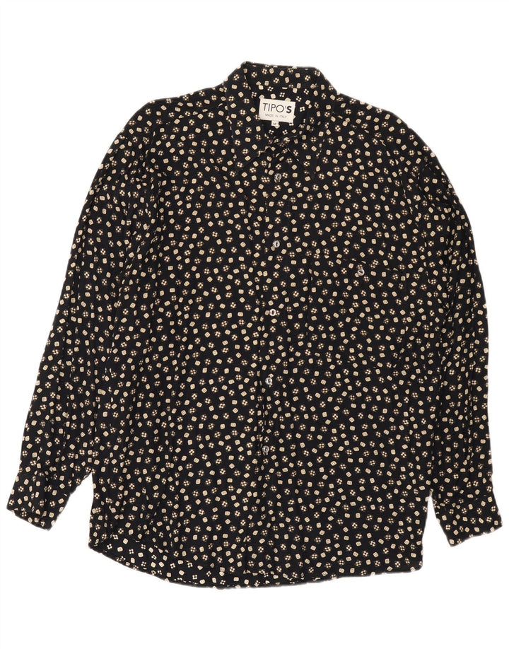 Tipo'S Herreskjorte Medium Black Floral Viscose