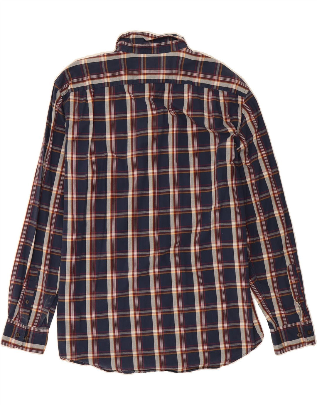 NAUTICA Mens Shirt Large Navy Blue Check Cotton Vintage Nautica and Second-Hand Nautica from Messina Hembry 