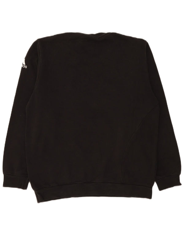 Adidas Mens Sweatshirt Jumper UK 44/46 Large Black Cotton