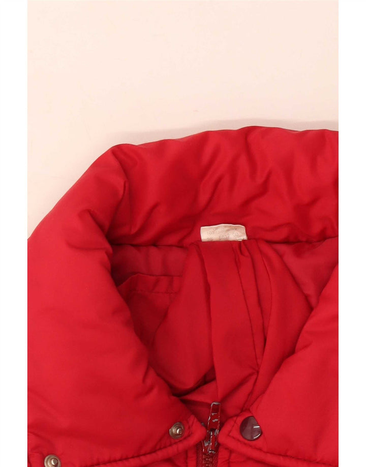 Chaqueta acolchada vintage para mujer IT 50 XL Poliéster rojo