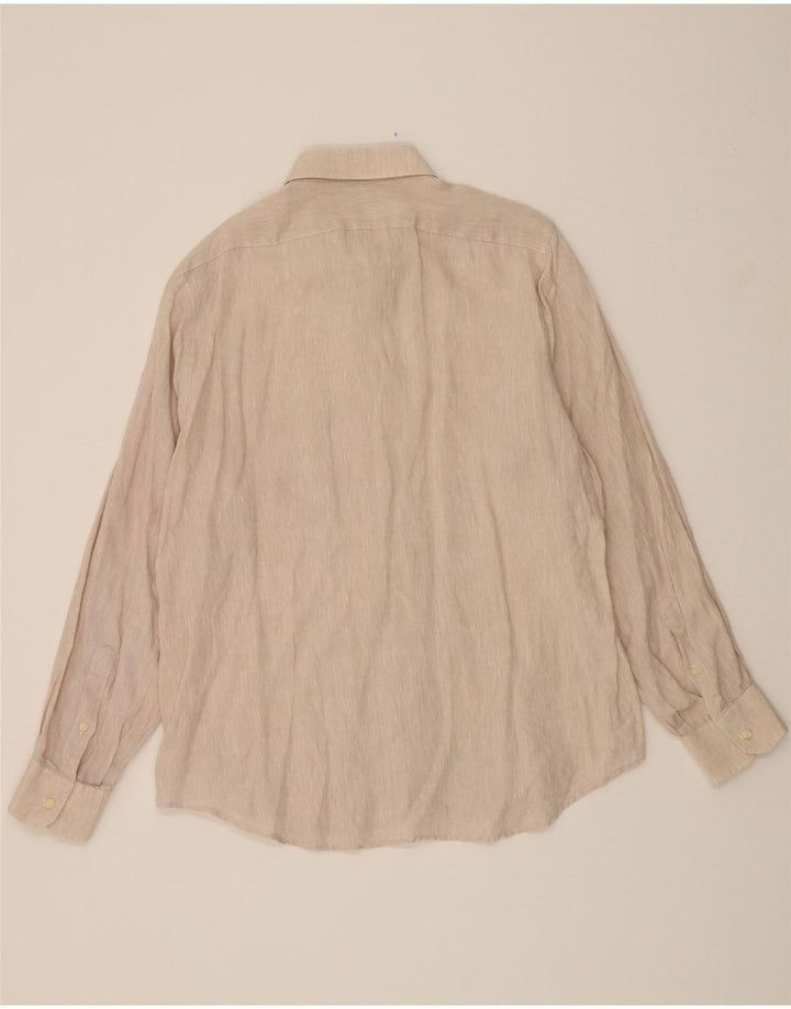 CAMICISSIMA Mens Slim Shirt Size 18 2XL Beige Vintage Camicissima and Second-Hand Camicissima from Messina Hembry 