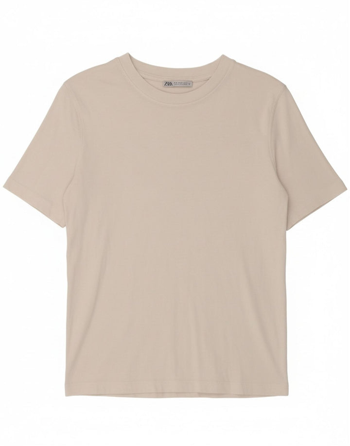 ZARA Womens T-Shirt Top UK 10 Small White Vintage Zara and Second-Hand Zara from Messina Hembry 