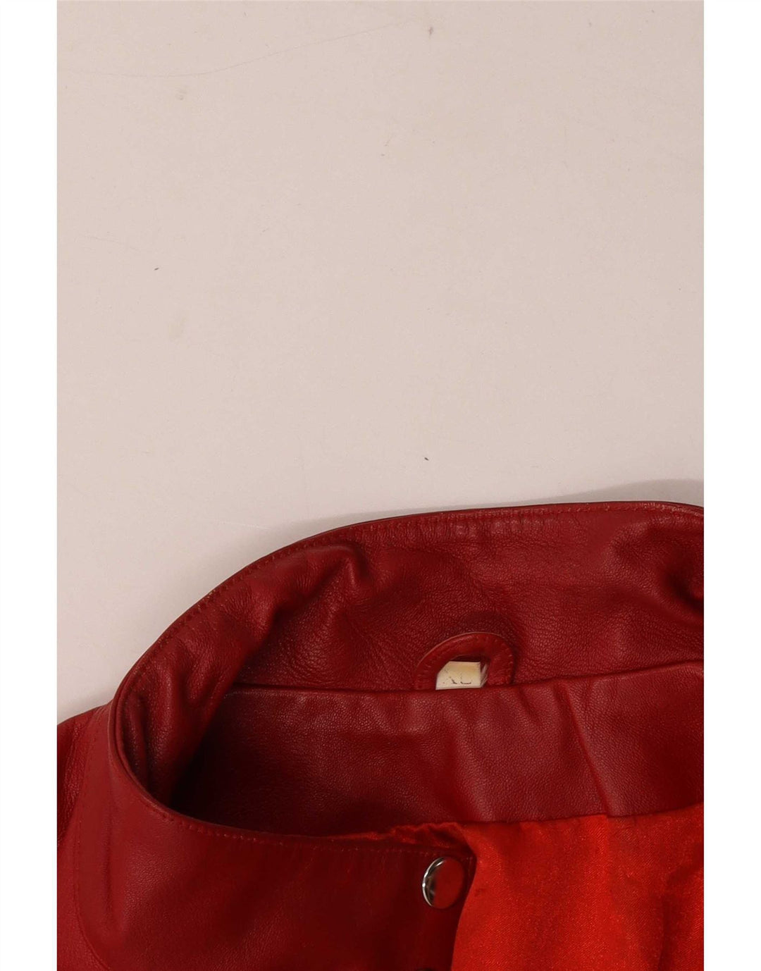 Giacca in pelle corta da donna vintage UK 18 XL rossa