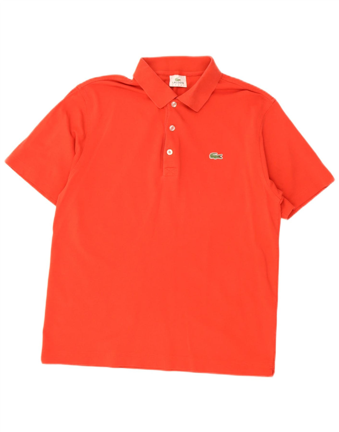 Lacoste Mens Polo Shirt Size 4 Medium Red Cotton