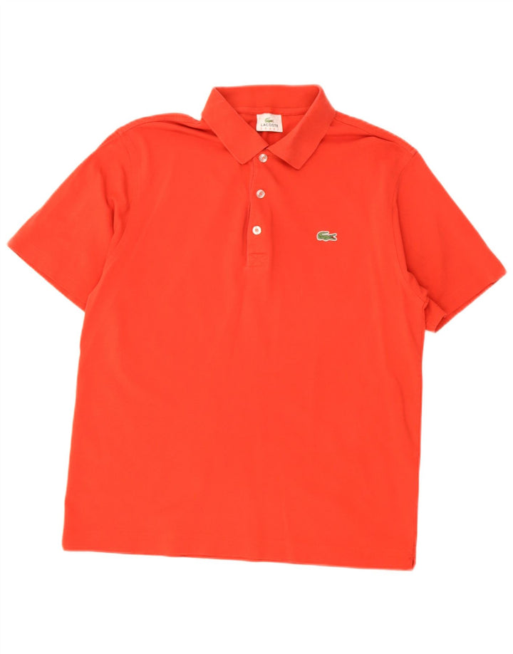 Lacoste Mens Polo Shirt Size 4 Medium Red Cotton