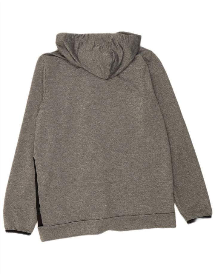 PUMA Mens Zip Hoodie Sweater Medium Grey Colourblock Polyester