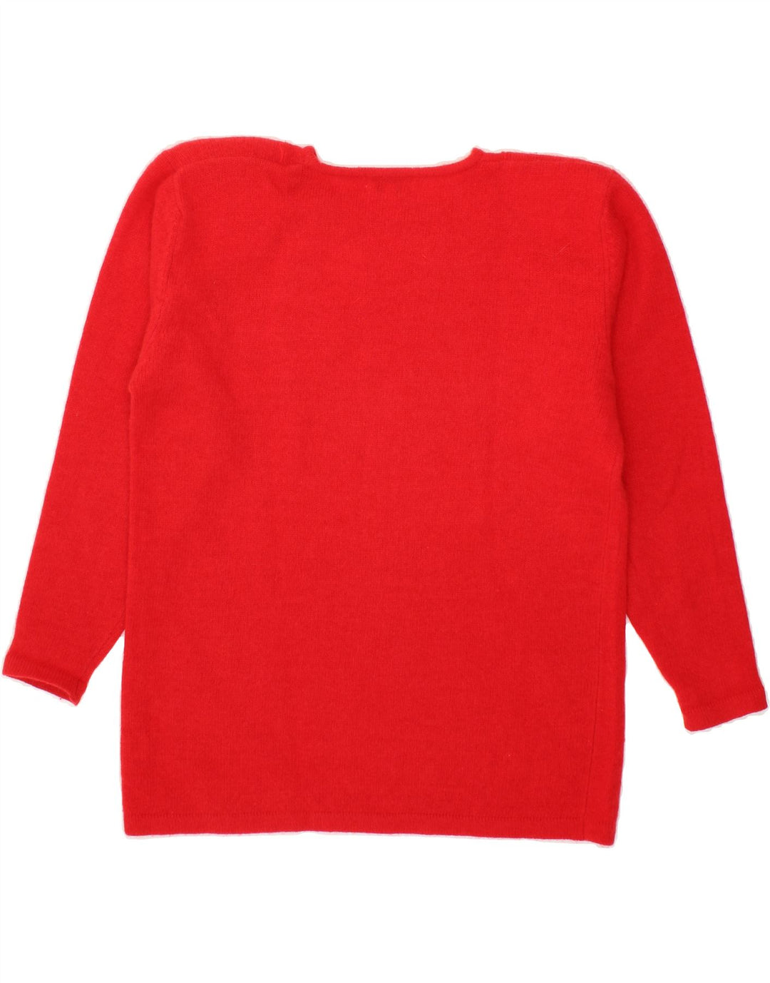 VINTAGE Womens Oversized Crew Neck Jumper Sweater UK 14 Medium Red Vintage Vintage and Second-Hand Vintage from Messina Hembry 