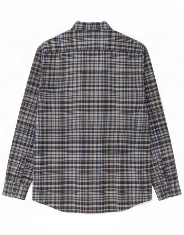 Sea Barrier Mens Flannel Shirt XL Blue Check Cotton