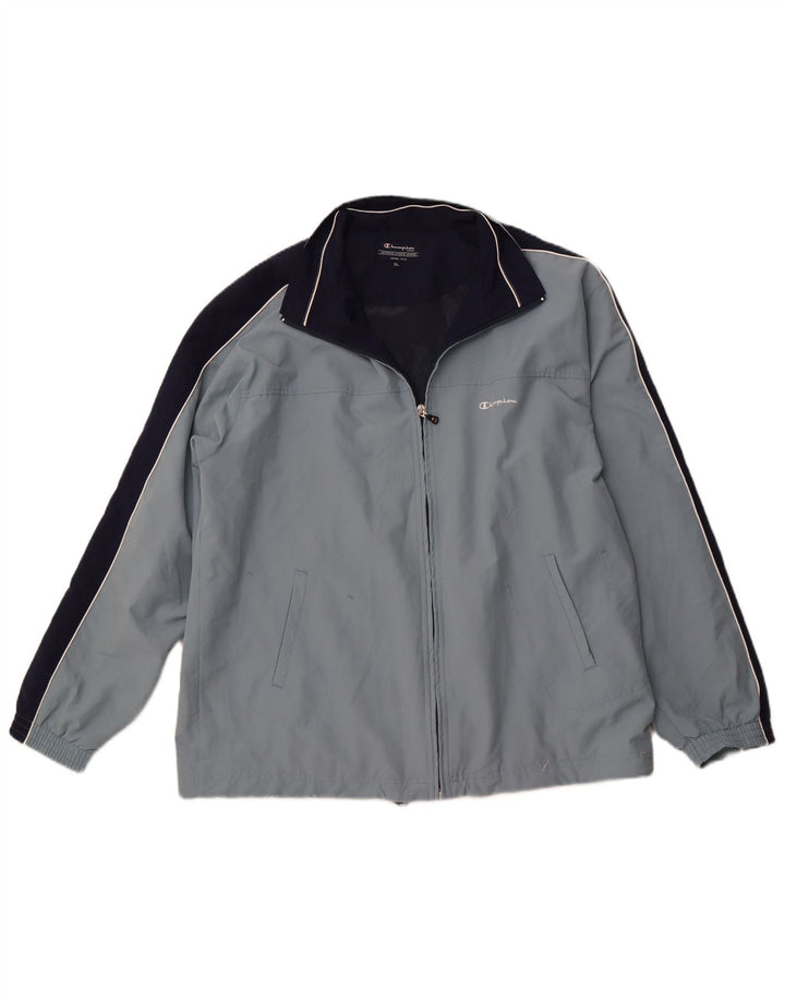 CHAMPION Træningsdragt til mænd Topjakke XL Blå Colourblock Polyester