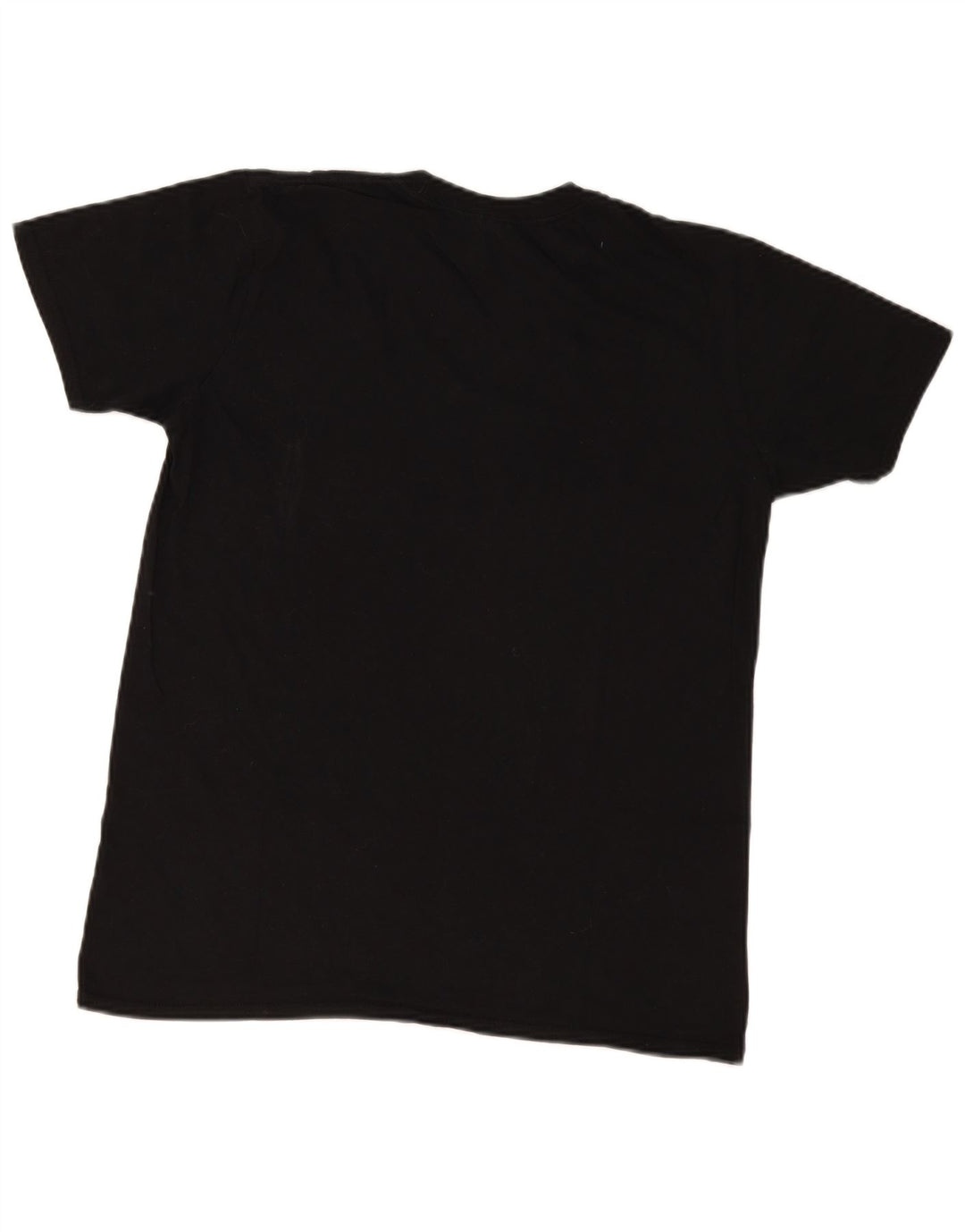 Vintage Mens Regular Graphic T-Shirt Top Medium Black Cotton