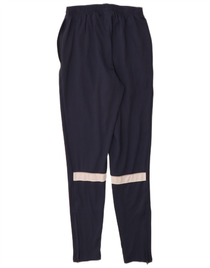 Nike Mens Dri Fit Tracksuit Trousers Small Navy Blue Colourblock Polyester