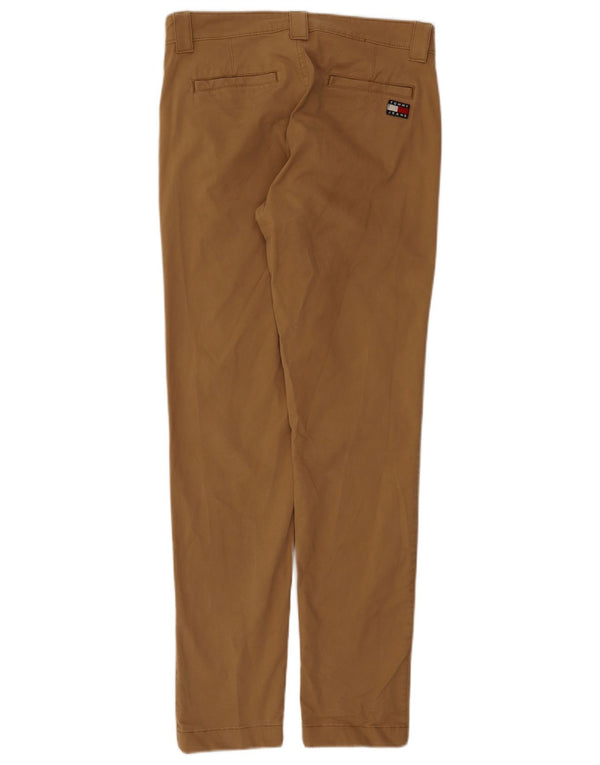 Męskie spodnie Chino Slim Fit Tommy Hilfiger W29 L32 Brązowa bawełna