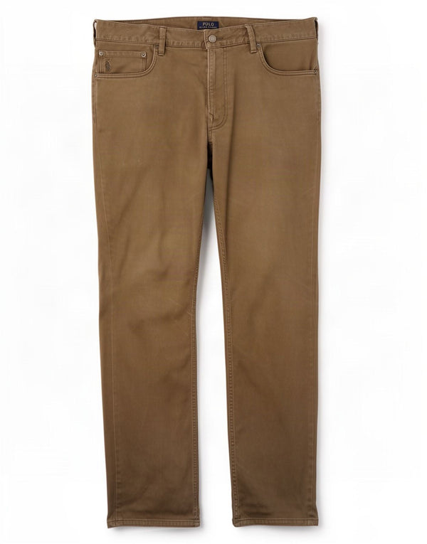 Pantaloni casual drepti pentru bărbați Polo Ralph Lauren W38 L32 bumbac kaki