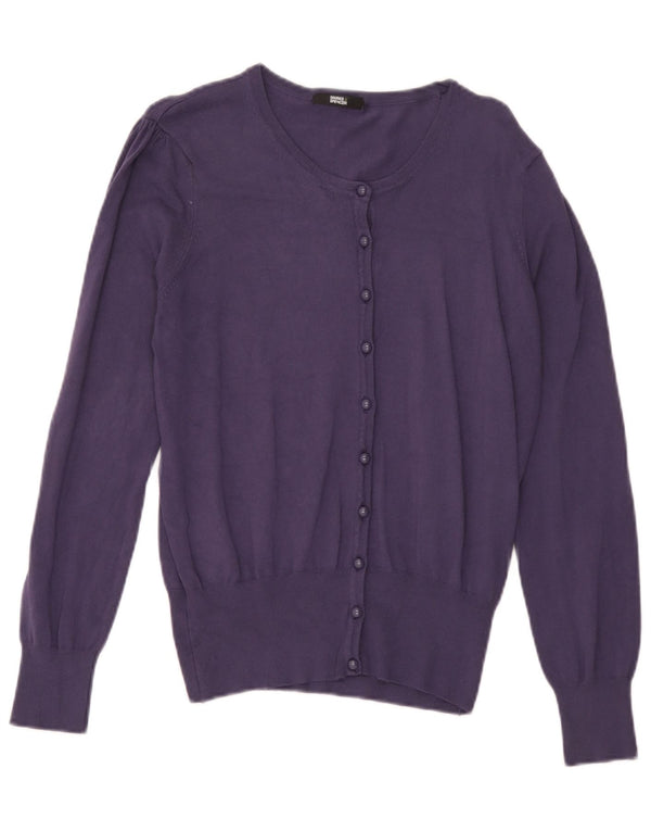 Marks & Spencer Womens Cardigan Sweater UK 16 Large Purple Viscose