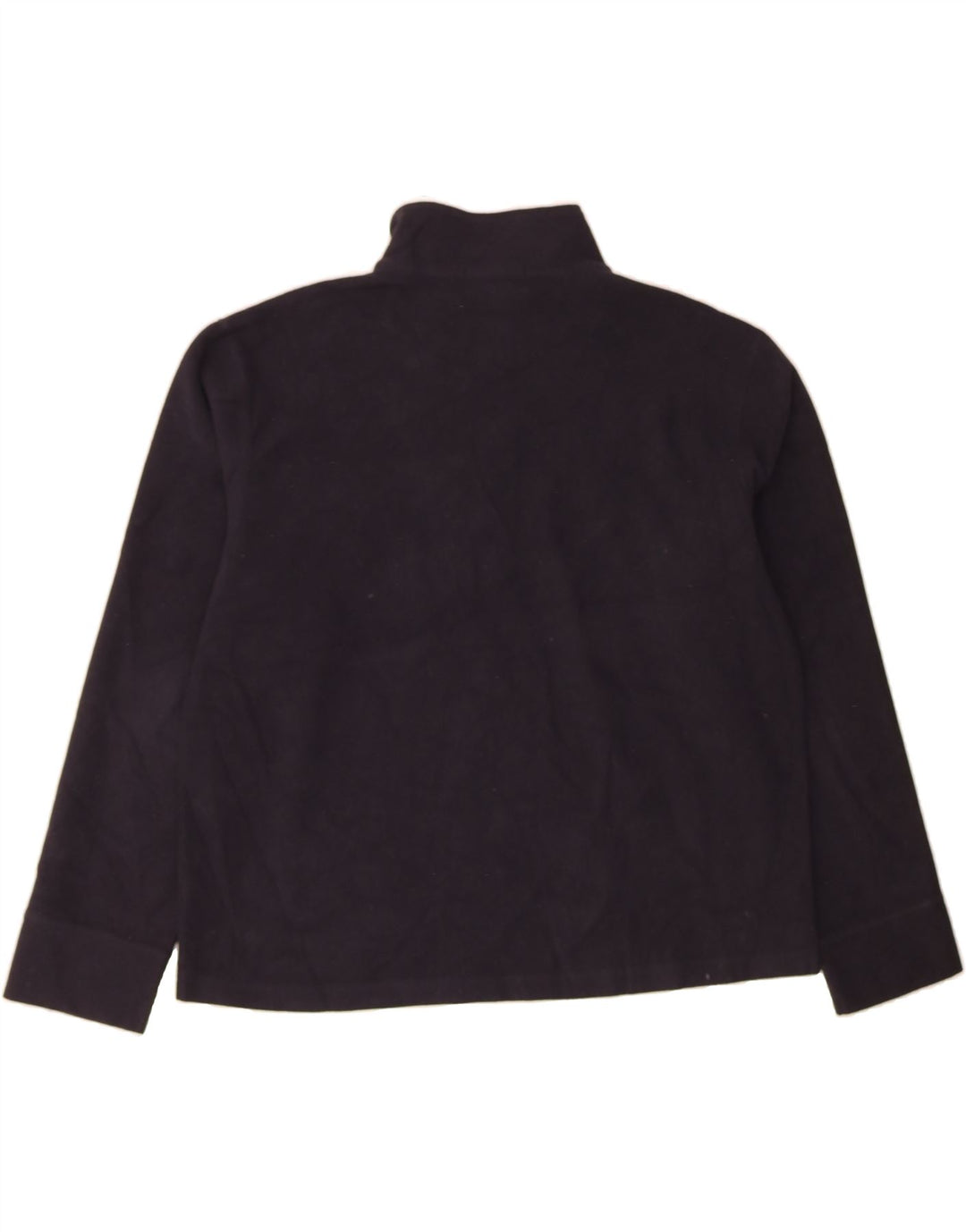 J. CREW Womens Zip Neck Fleece Jumper UK 16 Large Black Polyester Vintage J. Crew and Second-Hand J. Crew from Messina Hembry 