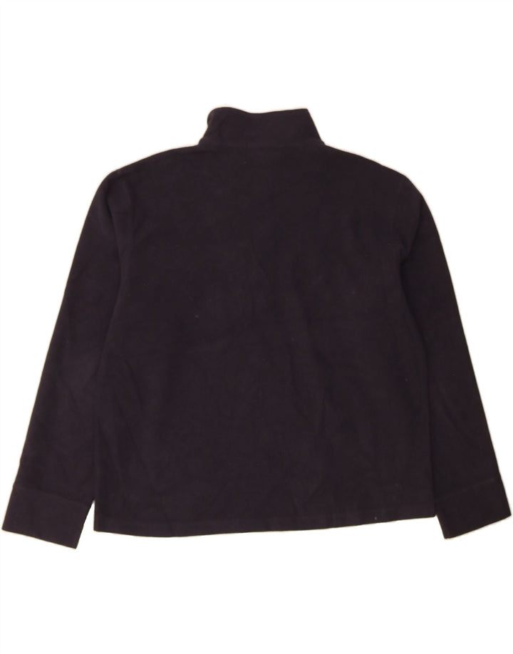 J. CREW Womens Zip Neck Fleece Jumper UK 16 Large Black Polyester Vintage J. Crew and Second-Hand J. Crew from Messina Hembry 