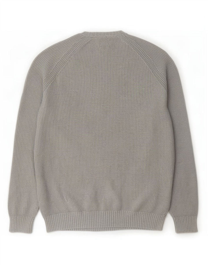 Zara Mens Crew Neck Jumper Sweater Large Grey