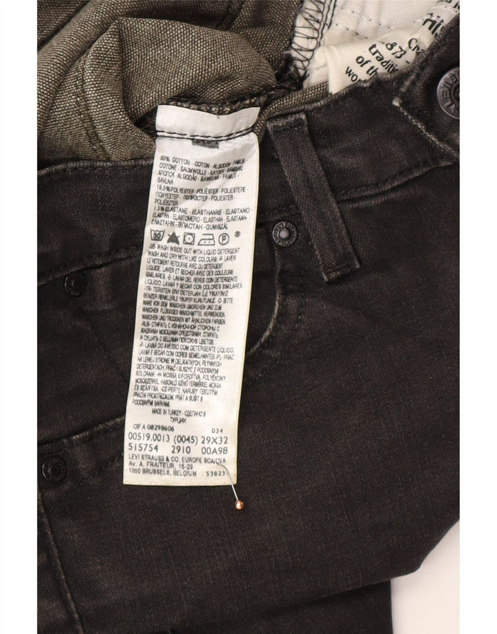 LEVI'S Womens 519 Slim Jeans W29 L32 Grey Cotton