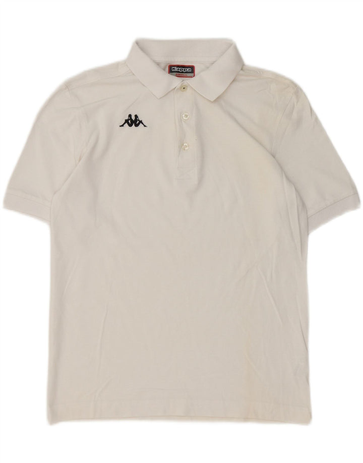 Kappa Mens Polo Shirt Small White Cotton