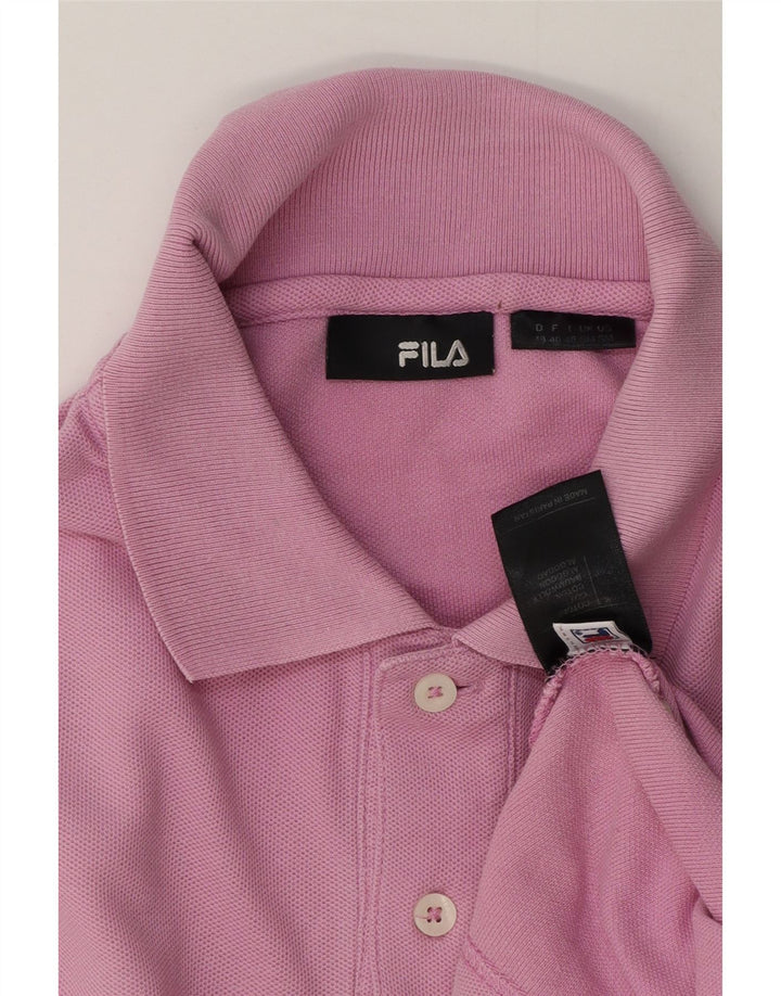 Fila Mens Polo Shirt Small Pink Cotton