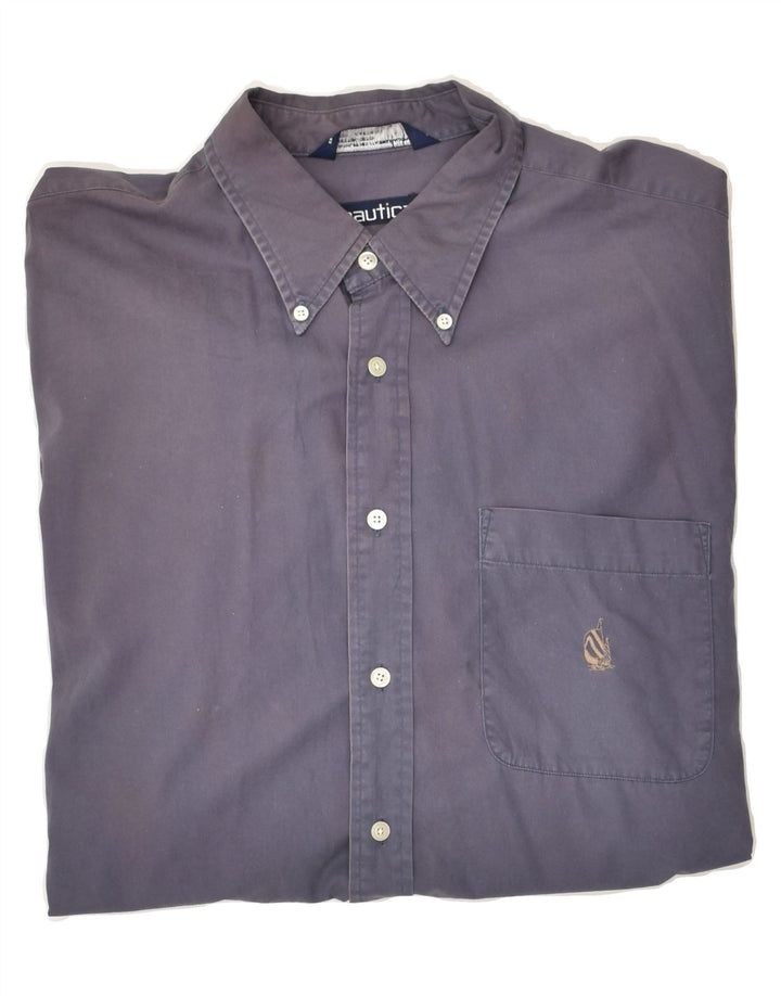 NAUTICA Mens Shirt XL Grey Cotton Vintage Nautica and Second-Hand Nautica from Messina Hembry 