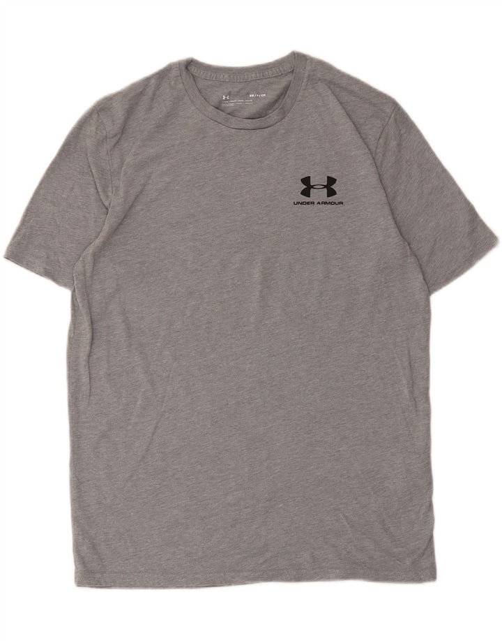 Under Armour Mens T-Shirt Top Small Grey Cotton