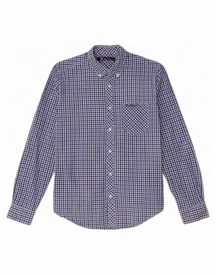 Ben Sherman Chemise Homme Petit Bleu Marine Vichy Coton