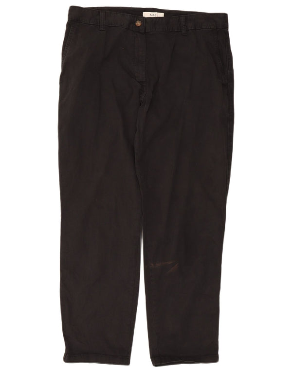 Marks & Spencer Lige Chinobukser til kvinder UK 14 Large W34 L27 Sort