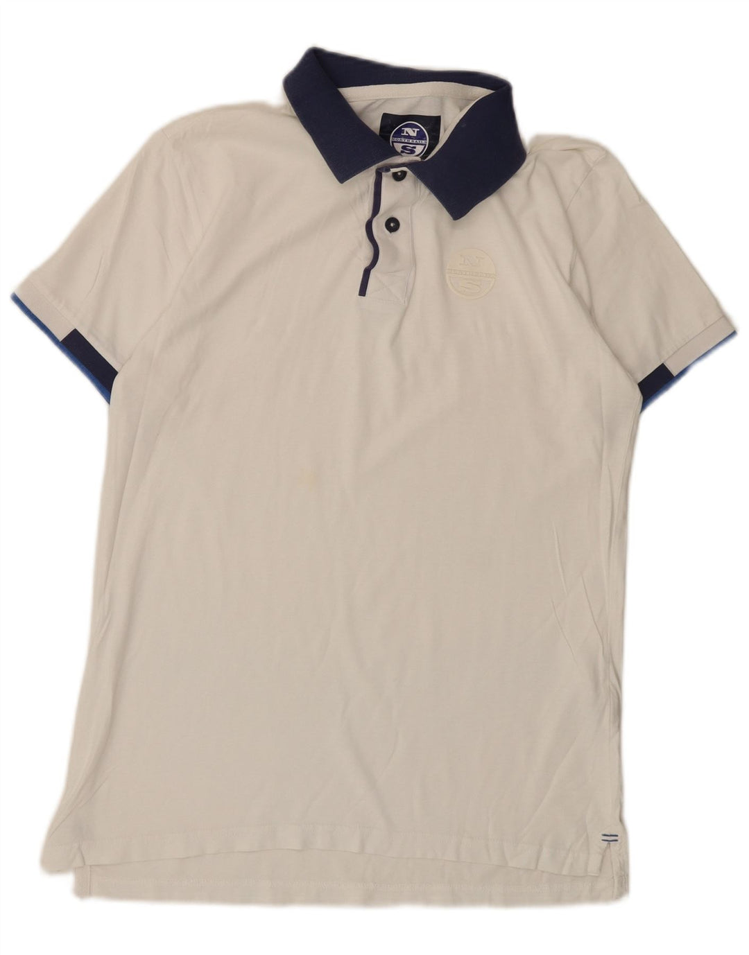 North Sails Mens Graphic Polo Shirt Medium White