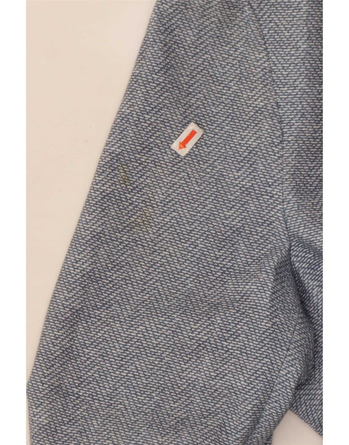 Zara Mens 2 Button Blazer Jacket EU 48 Medium Blue Cotton