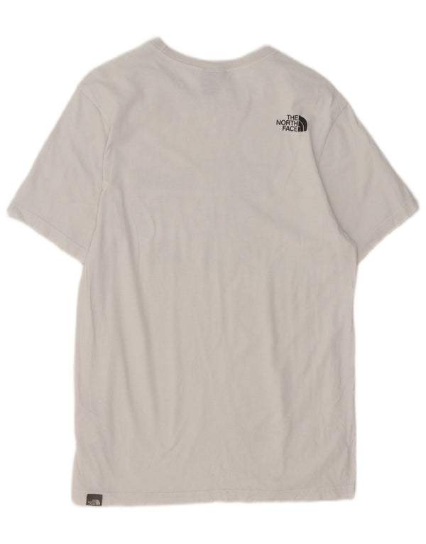 Camiseta gráfica masculina The North Face, top pequeno de algodão branco