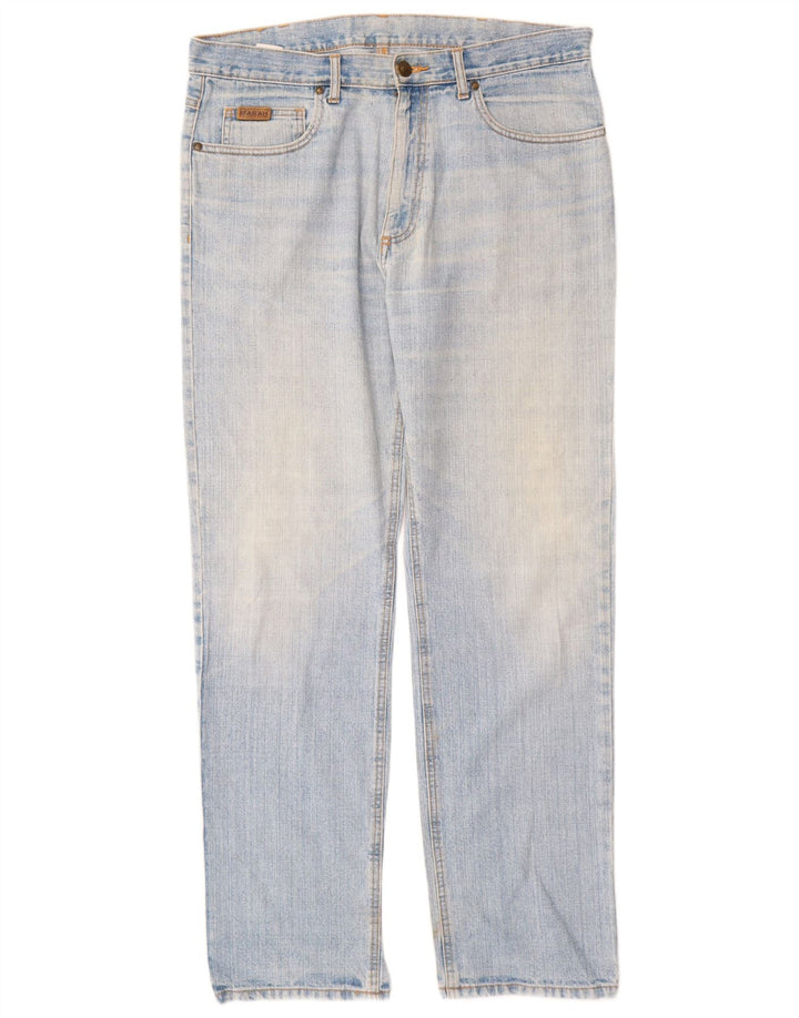 Farah Mens Straight Jeans W36 L32 Blue Cotton